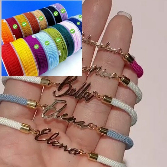 Personalized Colorful Rope Chain Custom Name Bracelet Personalized