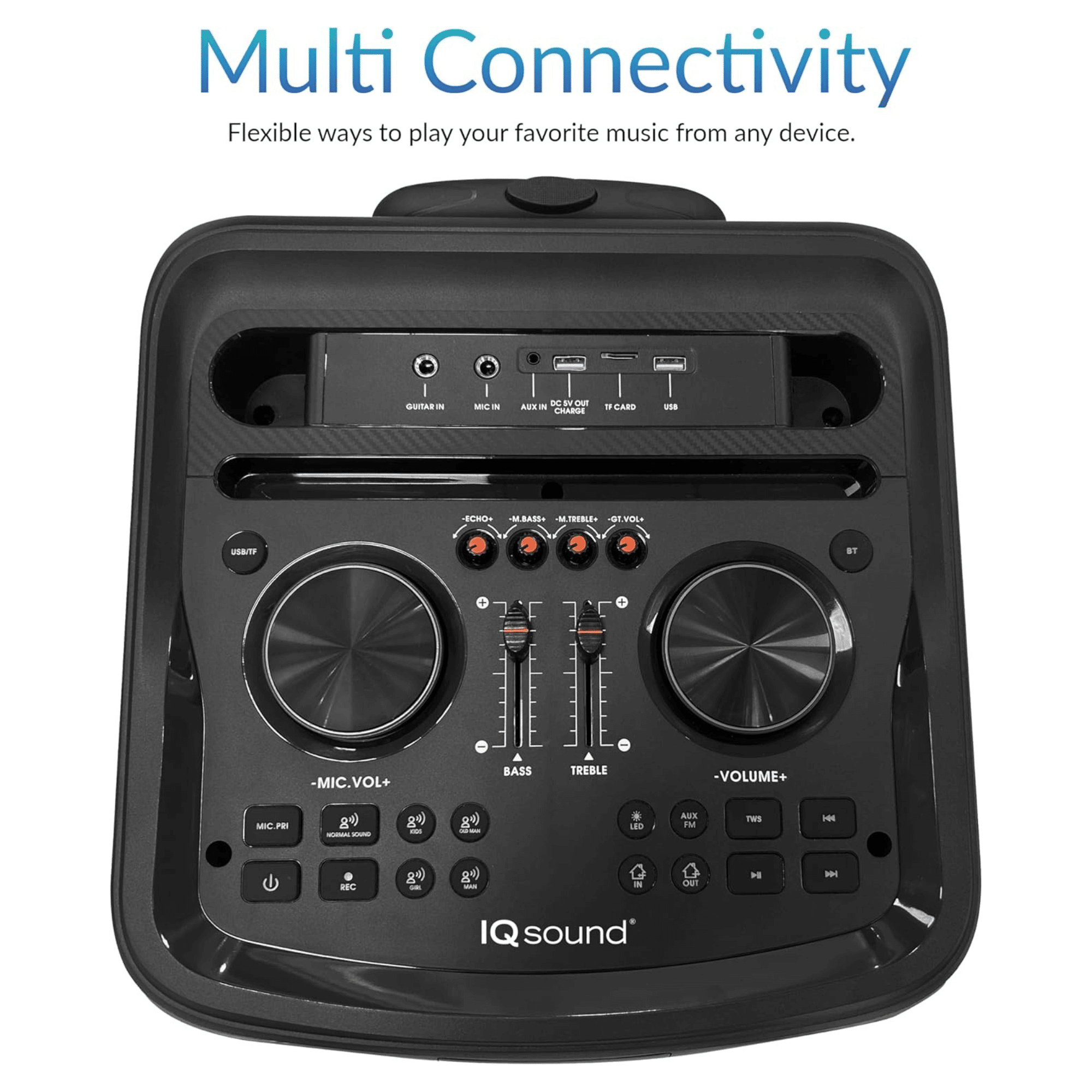 IQ Sound CYBER FLEX12 12-Inch Portable Bluetooth Party Speaker