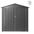 6 x 4 FT Metal Garden Shed, Outdoor Storage Shed with Lockable Doors &