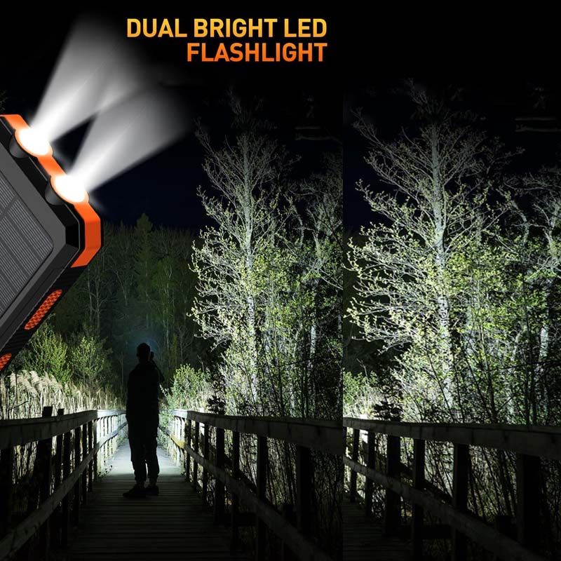 10000mAh Portable Fast Charging Power Bank 2USB Solar Charging with