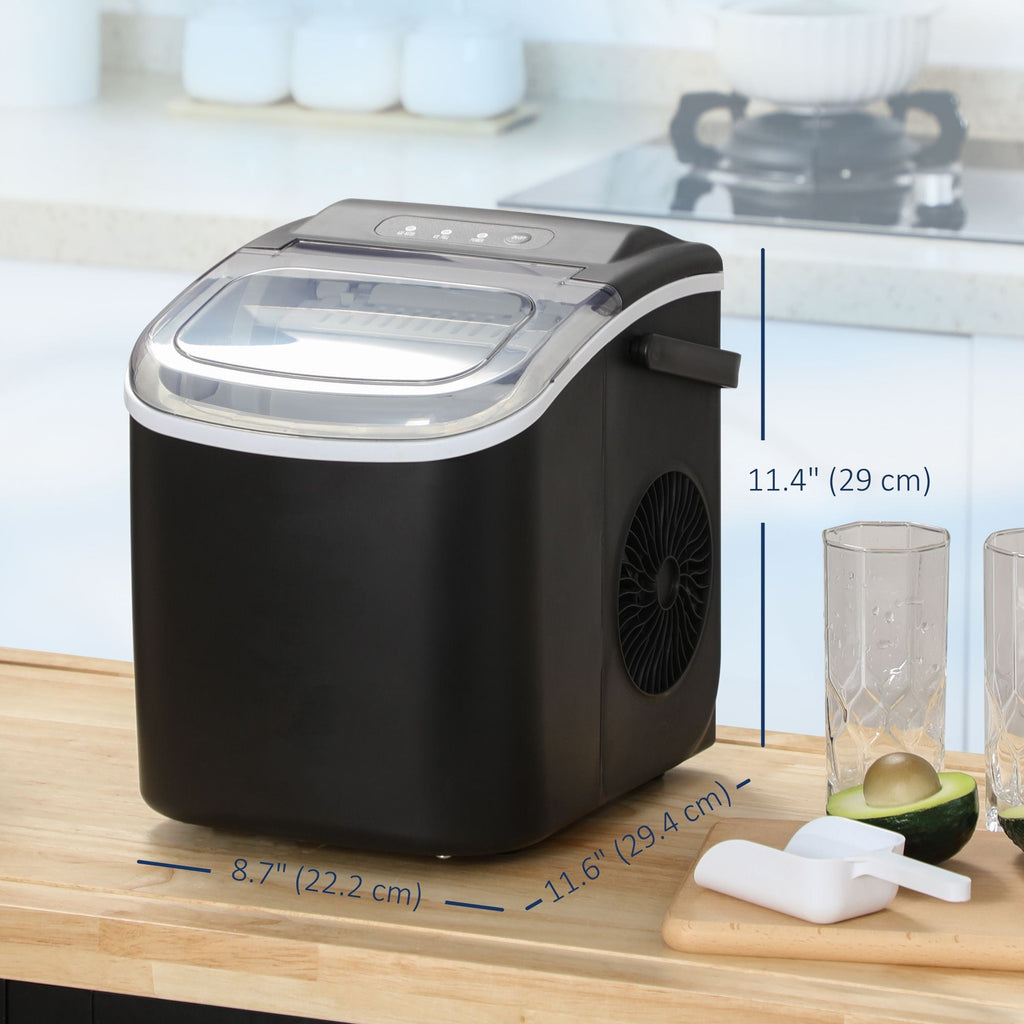 Portable Ice Maker Countertop with Handle, Self Cleaning Ice Maker