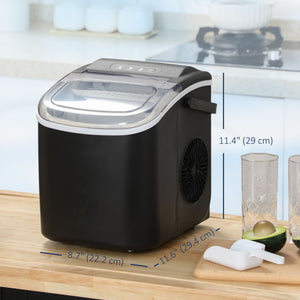 Portable Ice Maker Countertop with Handle, Self Cleaning Ice Maker