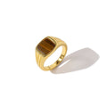 European And American Retro Fashion Natural Green Peacock Stone Ring