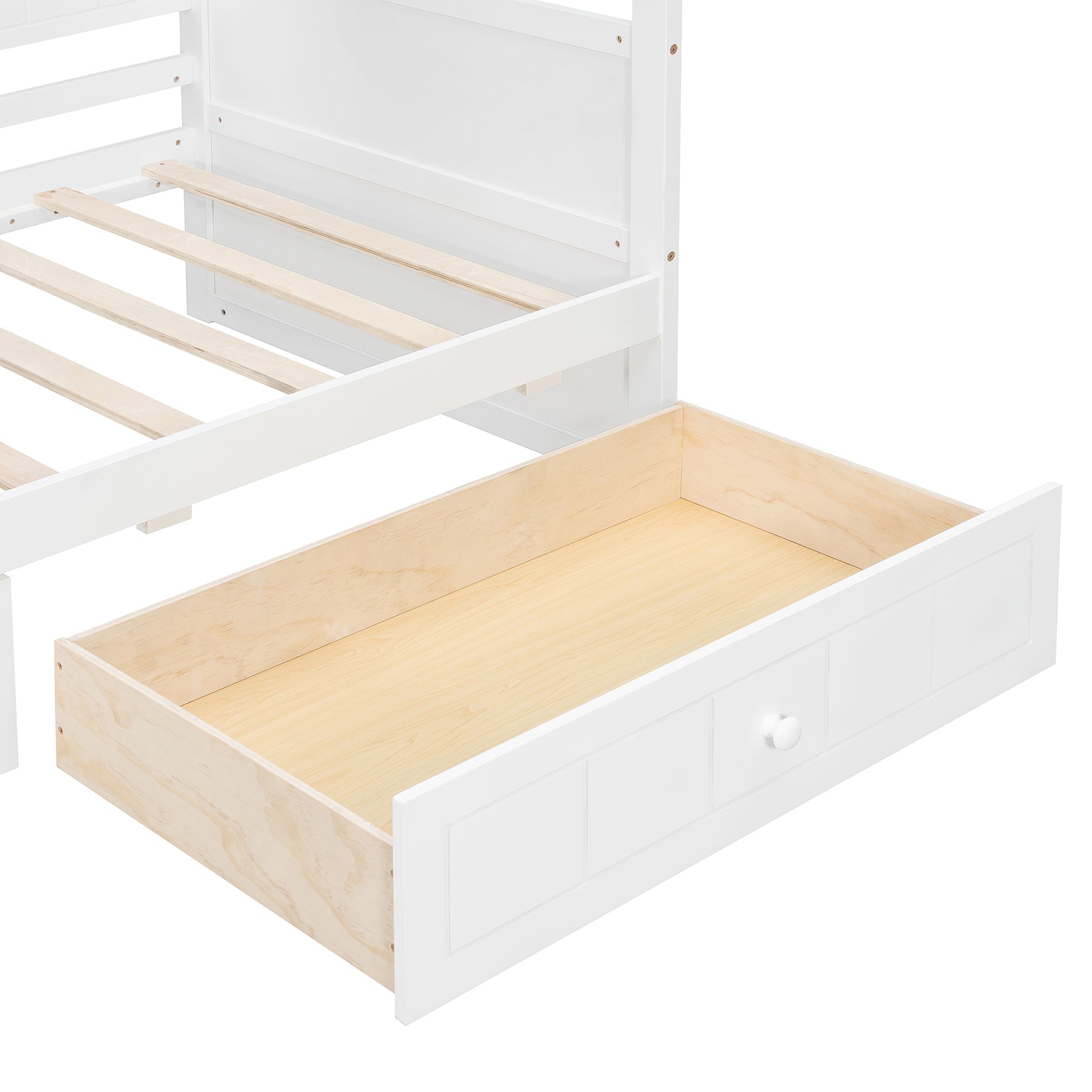 Twin Size Canopy Day Bed with 2 Drawers, Canopy Bed Frame for Bedroom