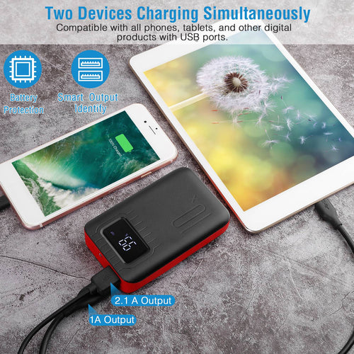 1Pc 1W MAh Portable Power Bank External Battery Pack Charger Dual USB