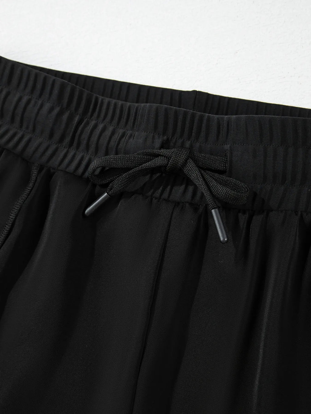 High Waisted Drawstring Swim Shorts