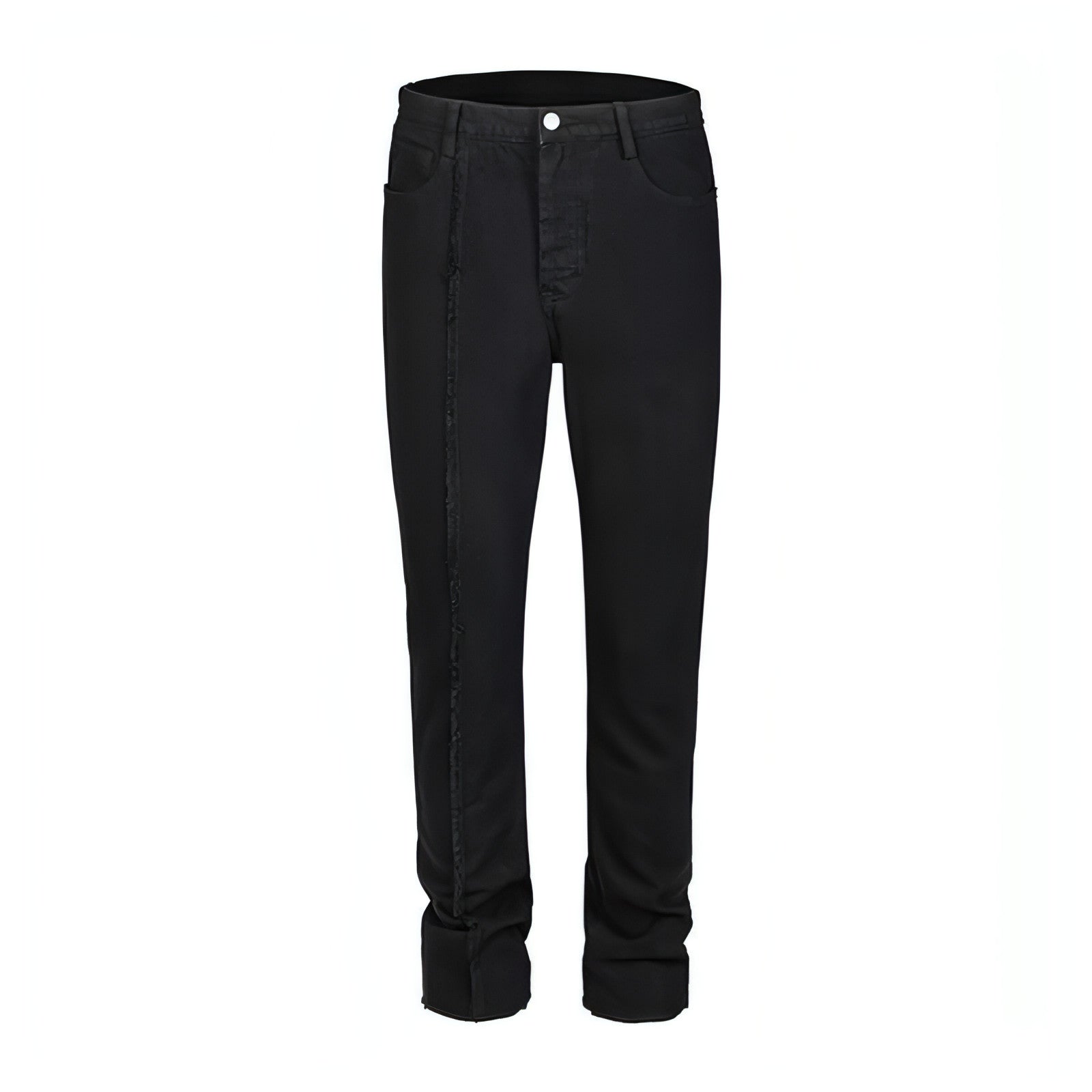 UrbanEase™ High Street Dark Solid Black Vintage Jeans Men