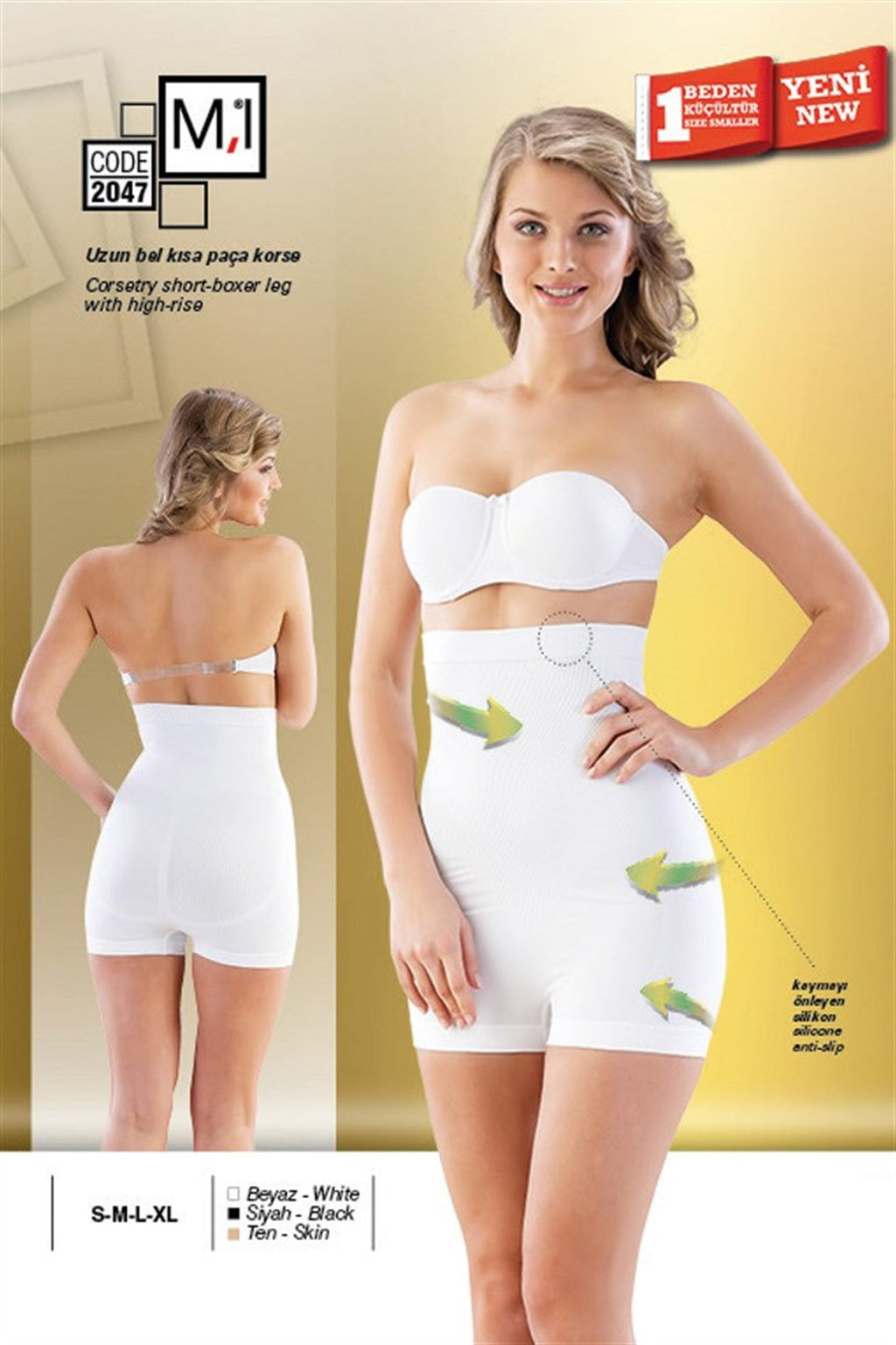 Shopymommy 2047 Seamless Long Waist Short Johns Boxer Postpartum