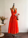 Halter Neck Tiered Dress
