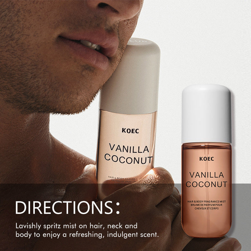 KOEC™ Vanilla Hair & Body Spray for Men – Smooth. Warm. Masculine.