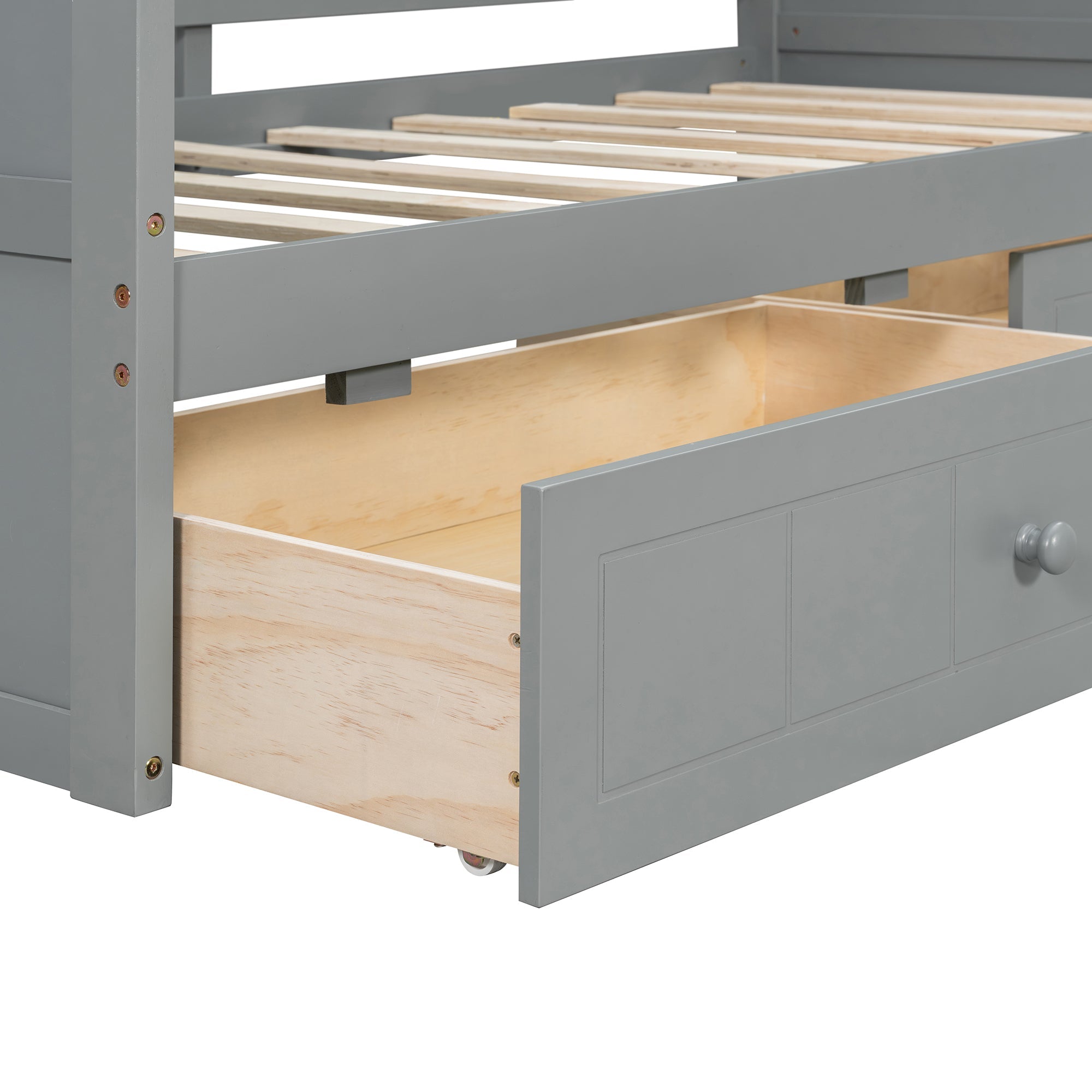 Twin Size Canopy Day Bed with 2 Drawers, Canopy Bed Frame for Bedroom