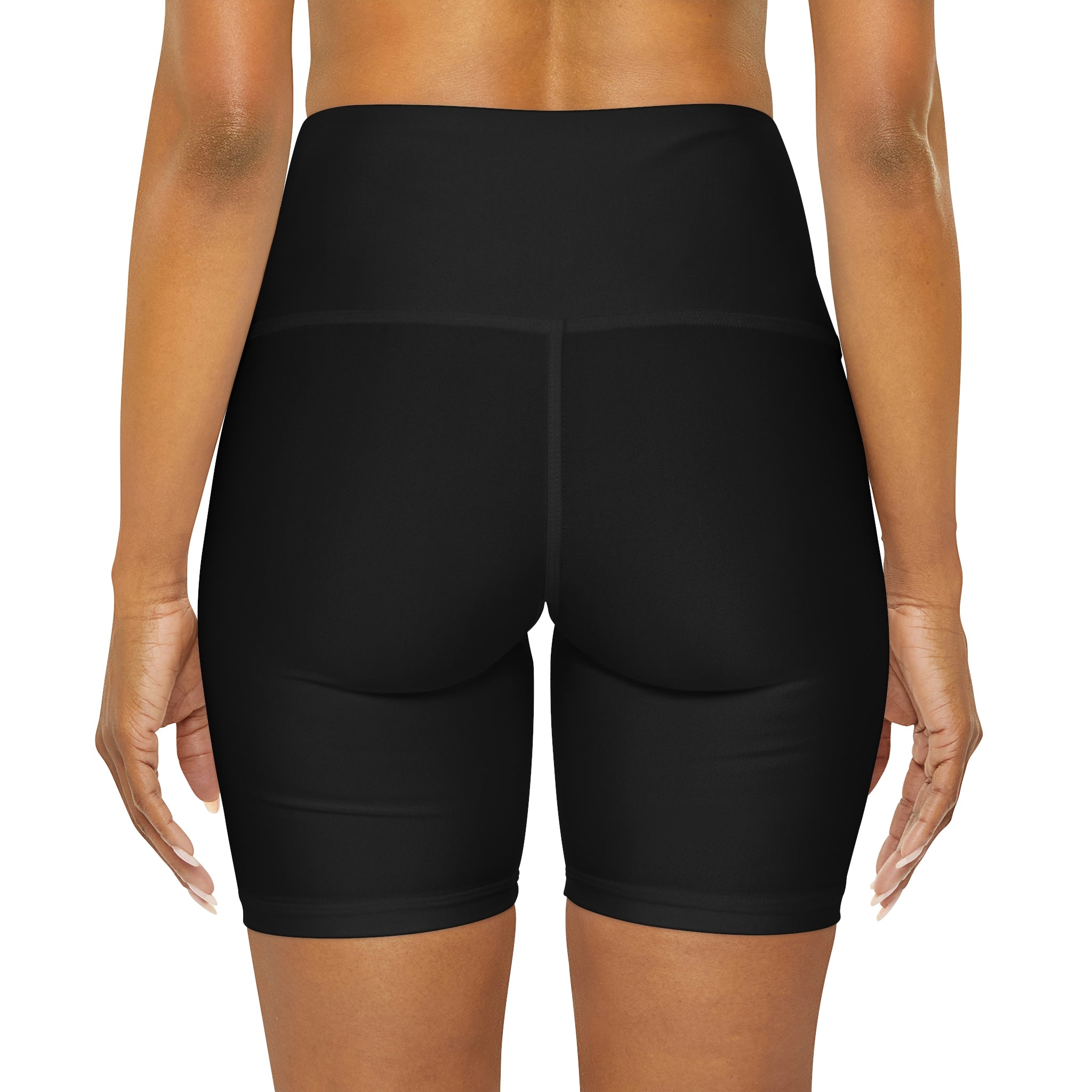 Womens High Waisted Black Yoga Shorts - Phenomenal Mom a Heartfelt