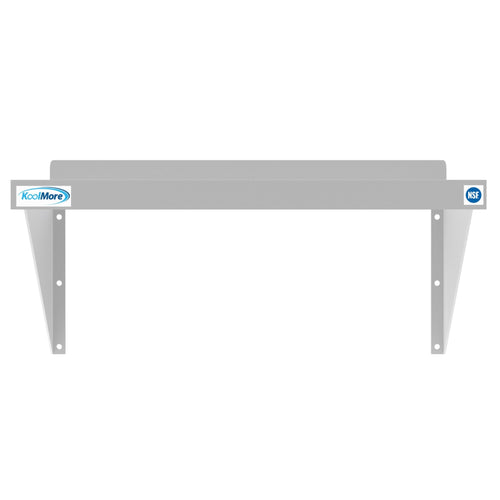 12" x 24" 18-Gauge Stainless-Steel Heavy Duty Wall Shelf, WMSH-1224. -