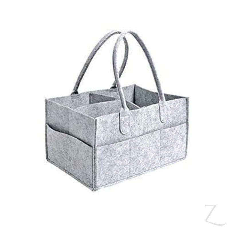 Felt Nappy Organizer Caddy - Grey