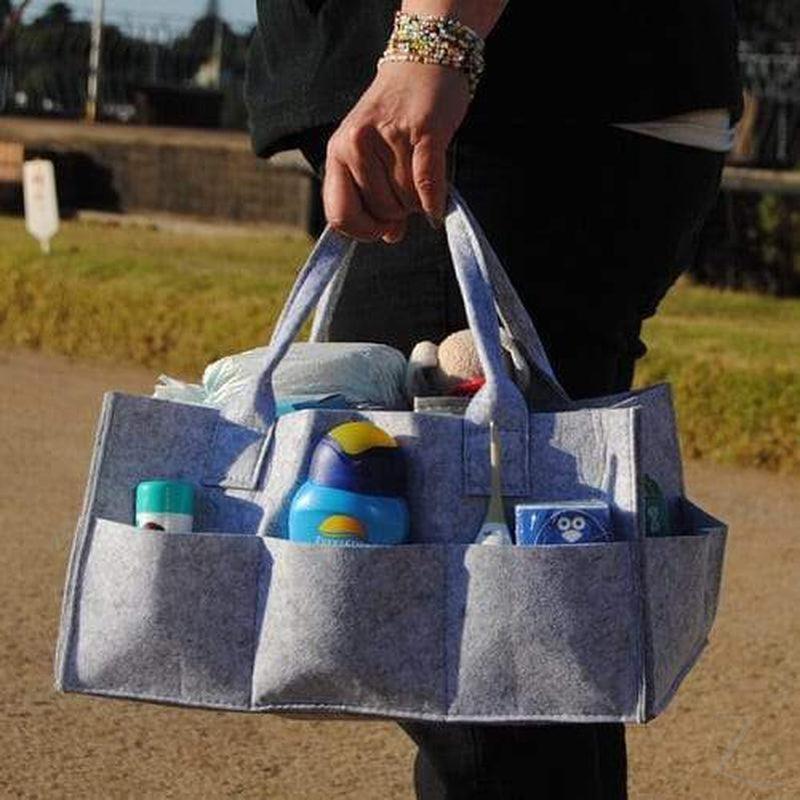 Felt Nappy Organizer Caddy - Grey