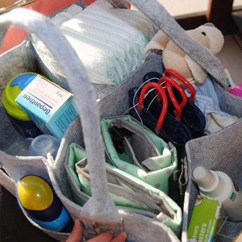 Felt Nappy Organizer Caddy - Grey