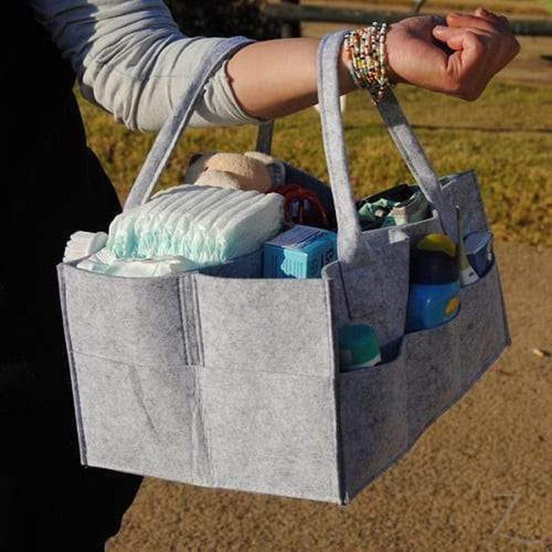 Felt Nappy Organizer Caddy - Grey