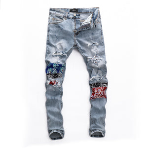 UrbanEase™ Trendy Men's Jeans – Slim Fit, Handmade