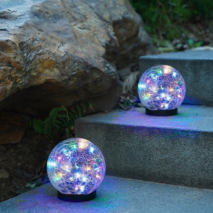 Pink Iolaus outdoor solar crack bottle 20-light waterproof decoration lighting setup in garden setting