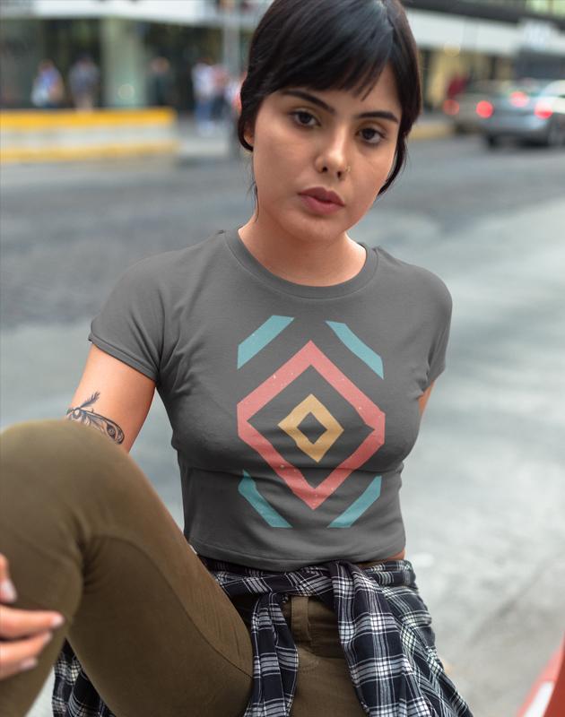 Geometric design 7 Women's Crop Top