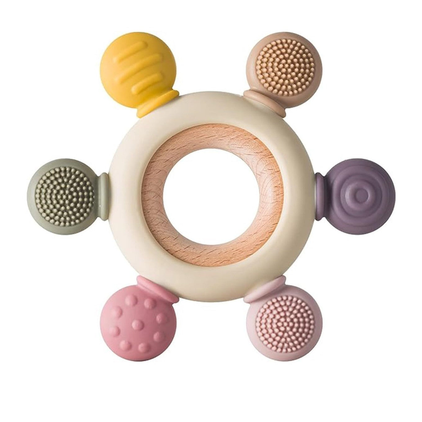 Wooden Ring Silicone Baby Teether