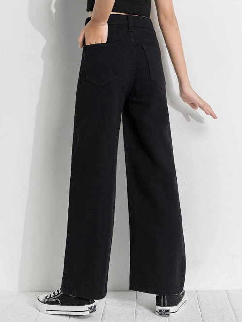 Women High Rise Denim Jeans(Size32)(Colorblack)