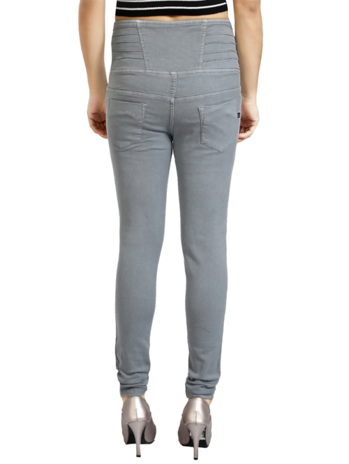 Women High Rise Denim Jeans(Size28)(Colorgrey)