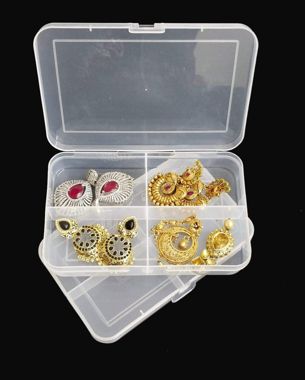 Jewellery Organizer Box with Dividers Set of 2