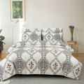 Glace Cotton Fitted Bedsheet Pearl Set