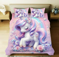 Unicorn Printed Bedsheet Rainbow Set