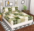 Microfiber Floral Double Bedsheet Green