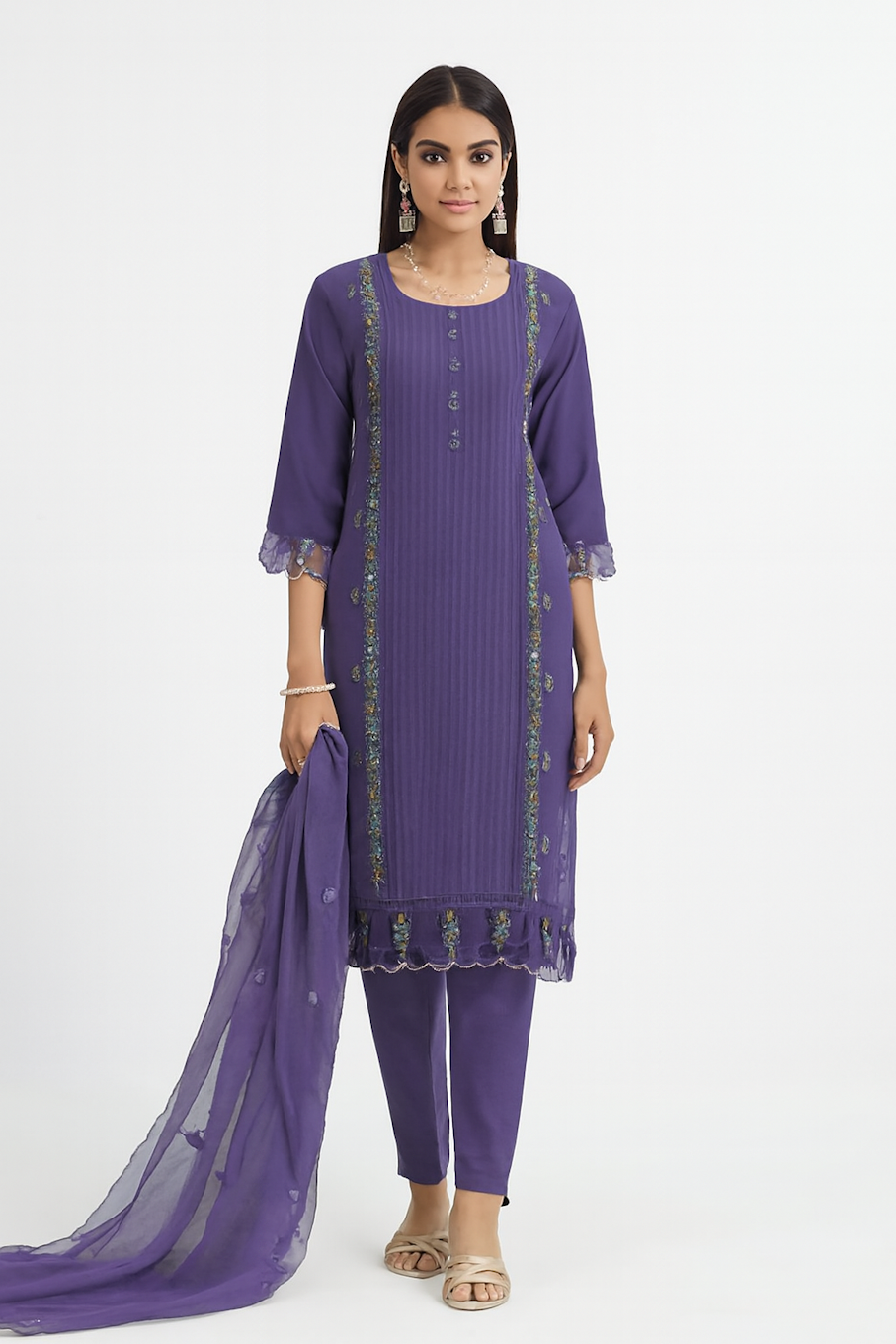 Office Wear Kurta Pant Set