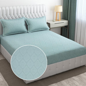 Microfiber King Bedsheet Turquoise Set