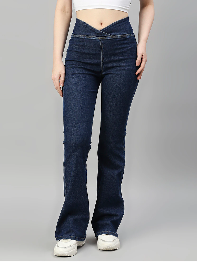 Women High Rise Denim Jeans(Size32)(Colornavy blue)