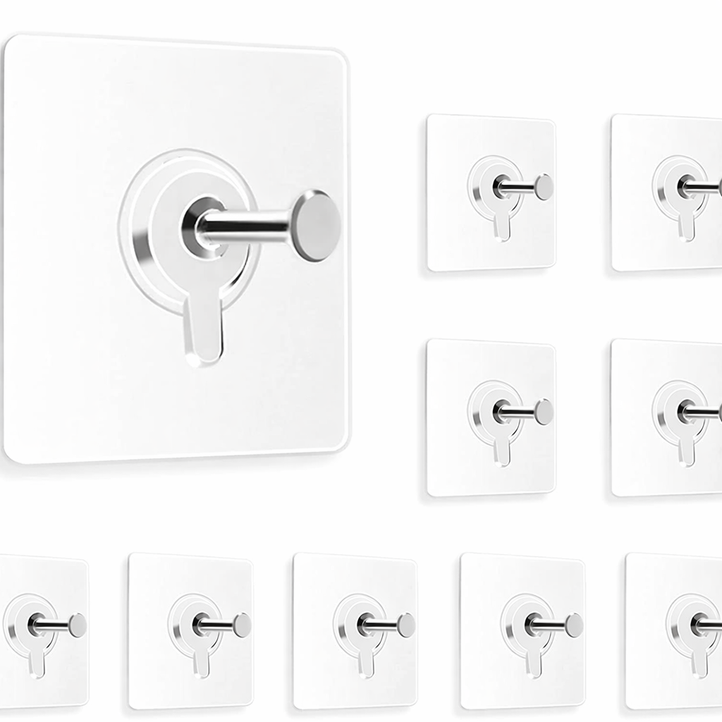Reusable Adhesive Wall Hooks Set