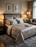 Elegant Floral Satin Bedding Set