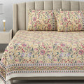 300TC Cotton King Bedsheet Cream Set