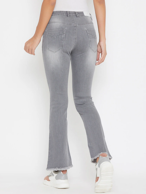 Women High Rise Denim Jeans(Size28)(Colorgrey)