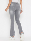 Women High Rise Denim Jeans(Size28)(Colorgrey)