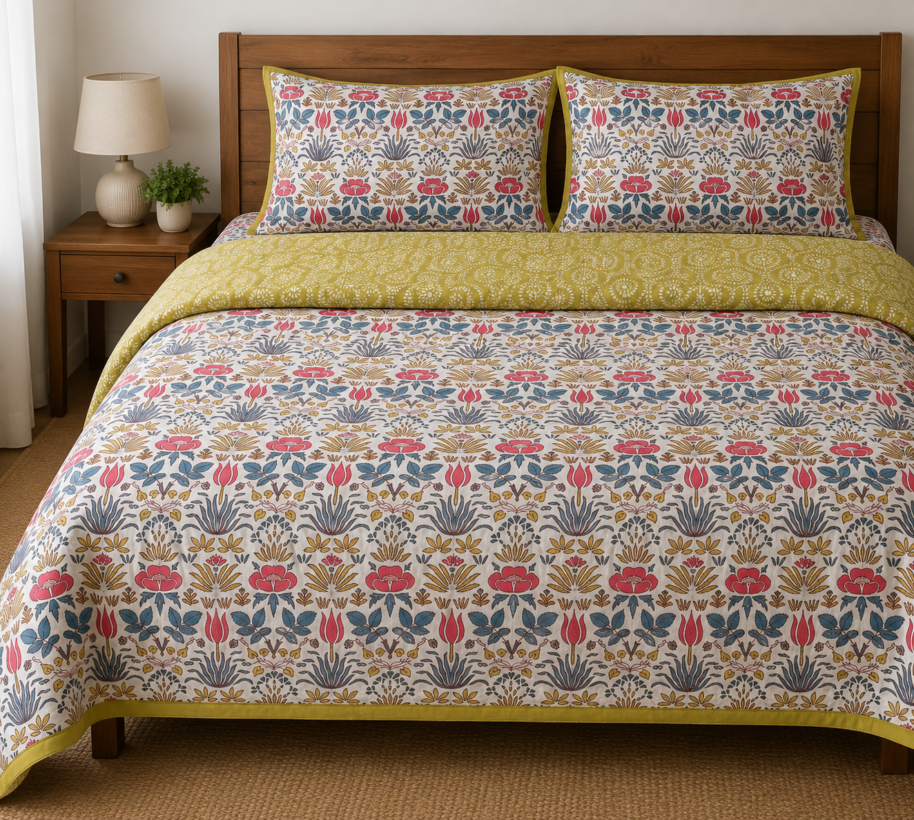 Washable Cotton Bedsheet with Smooth Finish