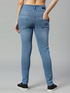 Women’s high rise blue denim jeans by Ochre Ourea, showing front view with classic fit and stitching details.