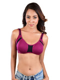 Sports Bra For Women-Purple & Black (Size-M)