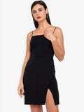ADV FASHION WEAR Versatile Black Cocktail Mini Dress for Women with