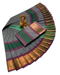 Praiso Mart - Women's Silk Saree with Rich Pallu & Blouse Piece (Multi