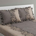 Fitted Polycotton Bedsheet Brown Beige Set