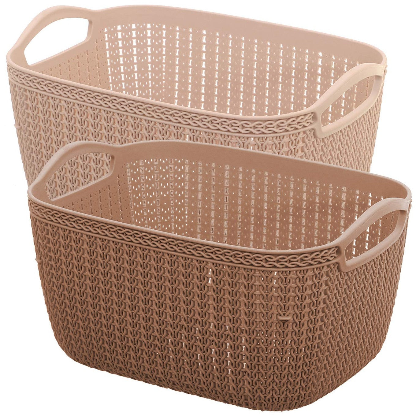 Multipurpose Plastic Storage Basket with Handles