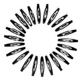 Tic Tac Hair Clips Black Pack of 24