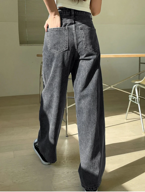 Women High Rise Denim Jeans(Size28)(Colorgrey)