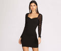 ADV FASHION WEAR Black Sweetheart Neckline Bodycon Mini Dress with