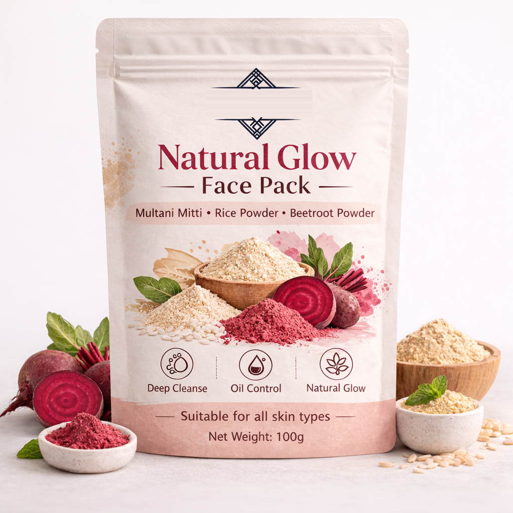 Natural Glow Face Pack with Beetroot &amp; Rice Powder